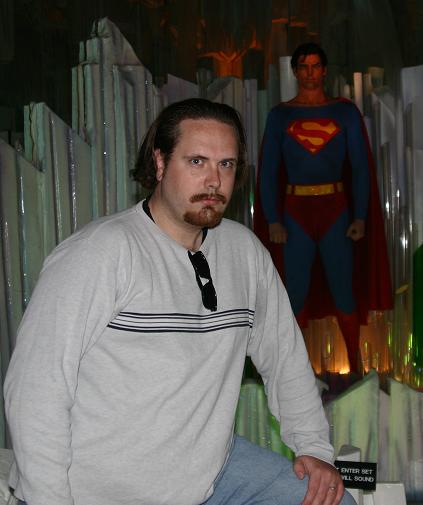 The man of steel versus the man of Flab... I'm actually about Fifty Pounds lighter now!